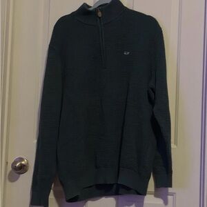 Vineyard Vines Dark Green Zip-Up Sweater